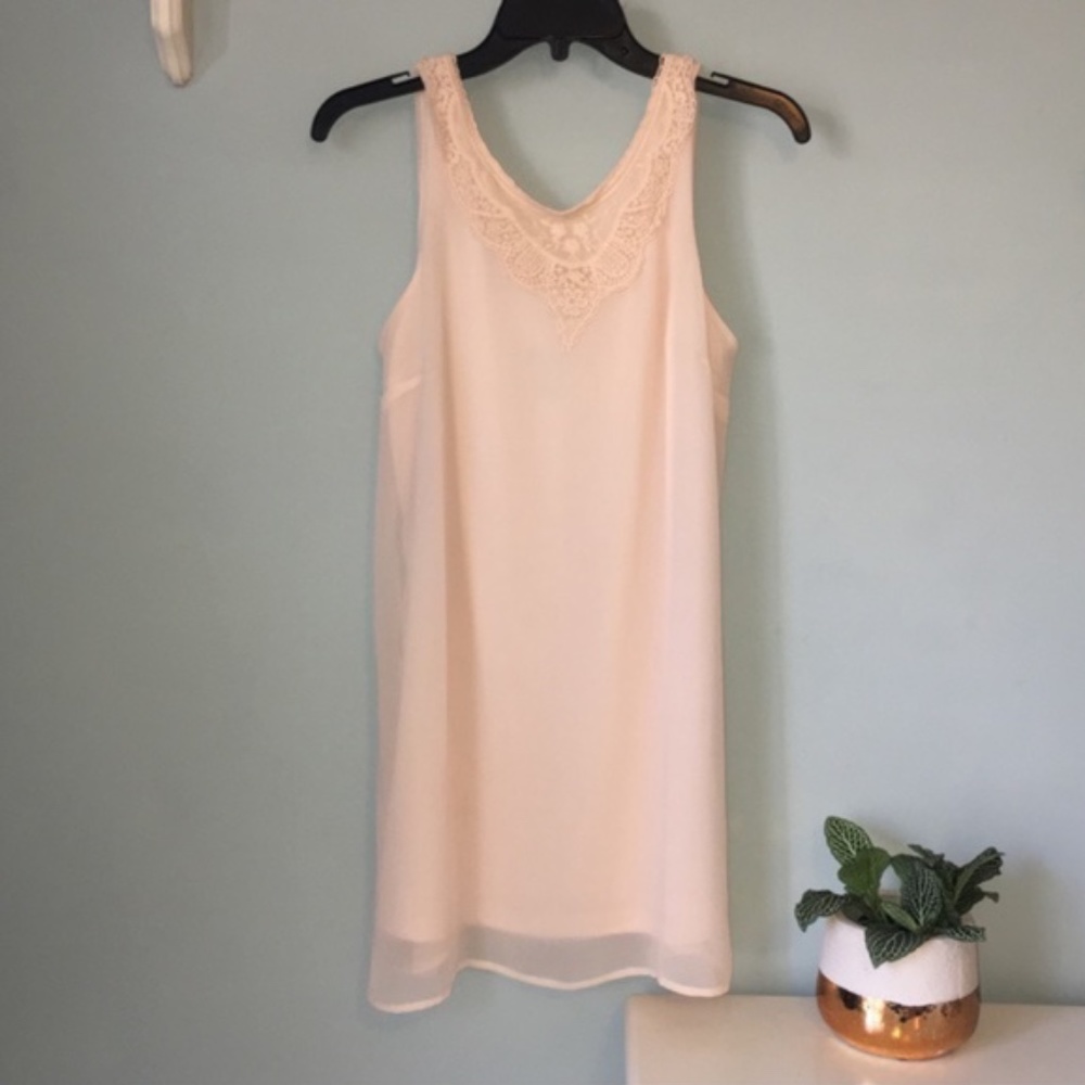 NWOT Forever 21 Pale Pink Slip Mini Dress